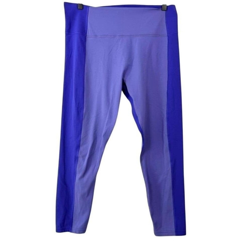 Athleta Transcend Colorblock 7/8 Tight Leggings‎ Purple Lilac XL High Rise Yoga